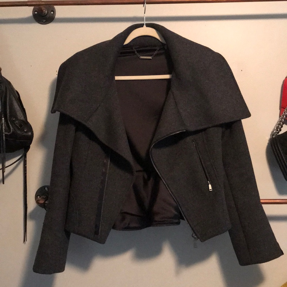 Elie Tahari wool biker style jacket